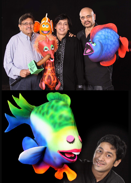 Fish Puppet designed by Puppeteer Ramdas Padhye from puppet play Fantasia Fantastique