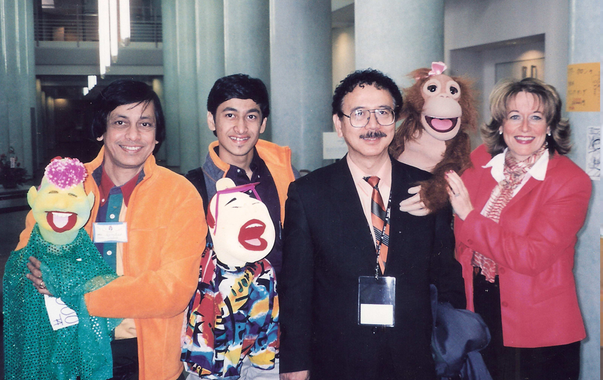 Ramdas with son Satyajit at Japan Ventriloquist Convention