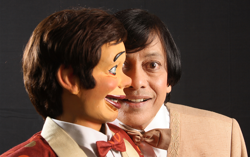 Ventriloquist and Puppeteer Ramdas Padhye with his puppet Ardhavatrao