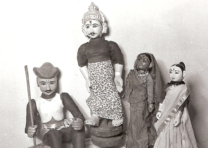 Traditional Indian Puppets of Dramatist Vishnudas Bhave designed by him 150 Years Old